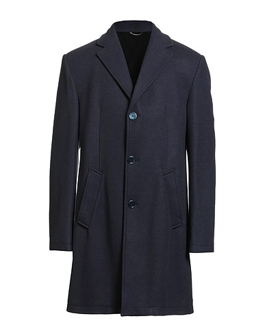 GREY DANIELE ALESSANDRINI Cappotto Blu navy 57% Poliestere, 39% Acrilico, 4% Lana