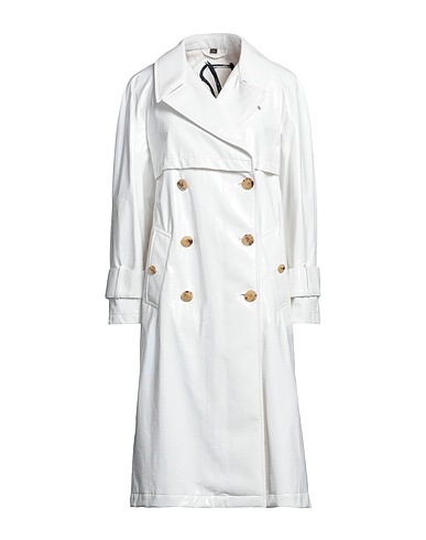 SEALUP Full-length jacket Off white 75% Cotton, 15% Polyurethane, 10% Viscose