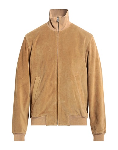 SANDRO Bomber Camel 100% Cow leather, Viscose, Polyamide