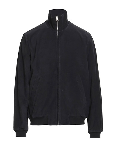 SANDRO Bomber Midnight blue 100% Cow leather, Viscose, Polyamide