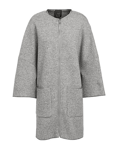 AGNONA Mantel Grau 100% Kaschmir, Viskose, Baumwolle