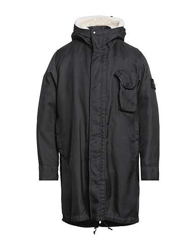 STONE ISLAND Mantel Schwarz 100% Polyamid, Polyurethan