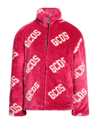 GCDS Teddy Coat Fuchsia 80% Acrylic, 20% Polyester