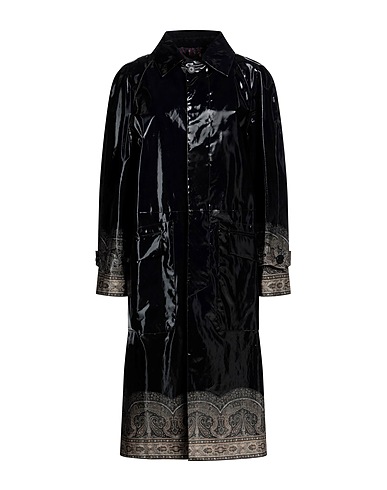 ETRO Full-length jacket Black 100% Cotton, Polyurethane