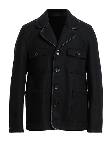 BALLY Mäntel NERO 75% Wolle, 22% Nylon, 3% Kaschmir, Lammleder, Horn