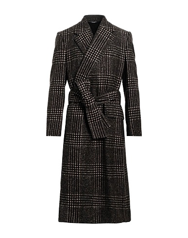 DOLCE&GABBANA コート ブラック 毛（アルパカ） 45% / ウール 45% / ナイロン 10%