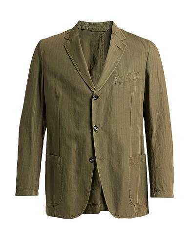DUNHILL Blazer Military green 78% Cotton, 22% Linen