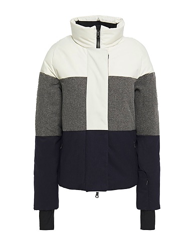 ERIN SNOW Shell jacket Charcoal 100% Recycled polyester, Merino Wool, Polyurethane, Elastane