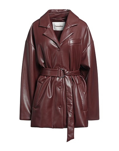 NANUSHKA Coat Burgundy 60% Polyurethane, 40% Polyester
