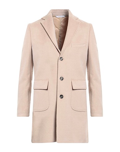 HERMAN & SONS Coat Beige 52% Polyester, 44% Viscose, 4% Wool