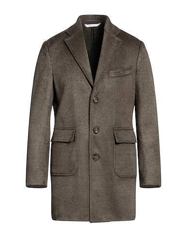HERMAN & SONS Coat Dark green 52% Polyester, 44% Viscose, 4% Wool