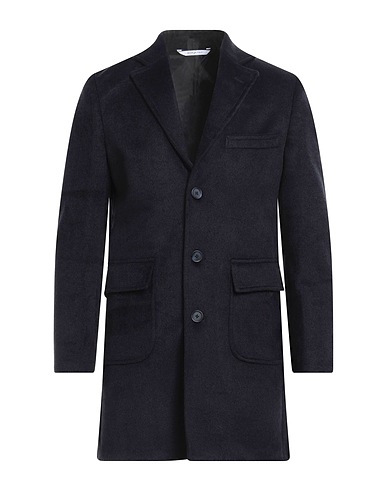 HERMAN & SONS Coat Midnight blue 52% Polyester, 44% Viscose, 4% Wool