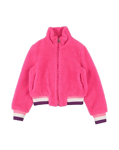 PINKO UP Teddy Coat Fuchsia 100% Polyester, Elastane