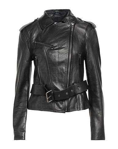 VESPUCCI by VSP Giacca biker Nero 100% Pelle di agnello