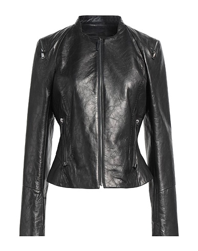 VESPUCCI by VSP Biker jacket Black 100% Lambskin