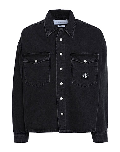 CALVIN KLEIN JEANS Denim jacket Black 100% Cotton