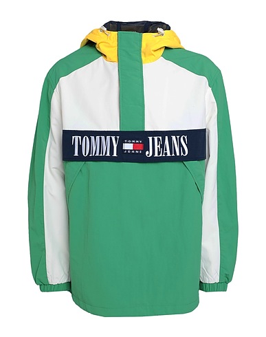 TOMMY JEANS Jacke Grün 100% Polyamid