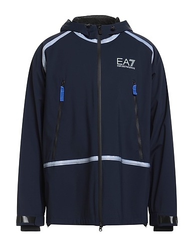 EA7 COATS & JACKETS Navy 75% Polyamide, 25% Elastane