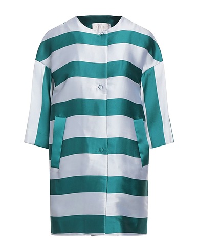 ANNIE P. Full-length jacket Deep teal 88% Polyester, 12% Silk