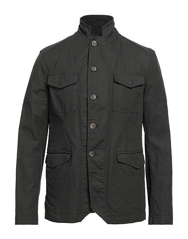 MESSAGERIE Jacket Black 74% Cotton, 26% Linen