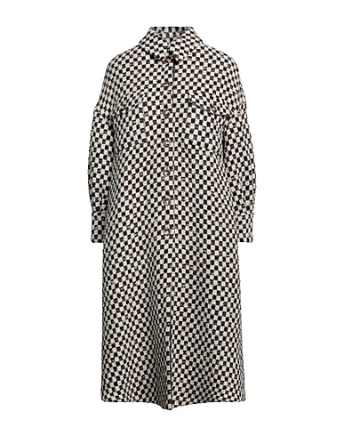 EMPORIO ARMANI Coat Beige 32% Polyester, 27% Synthetic fibers, 22% Cotton, 16% Wool, 3% Other Fibres
