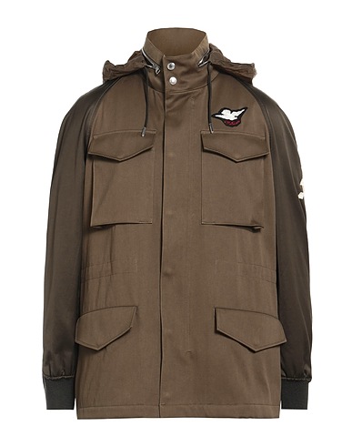 MCQUEEN Jacket Military green 100% Polyamide, Cotton, Silk, Elastane, Other Fibres