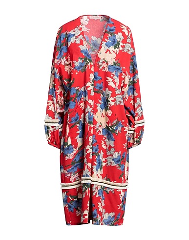 TRAFFIC PEOPLE Floral shirts & blouses Red 100% Polyester