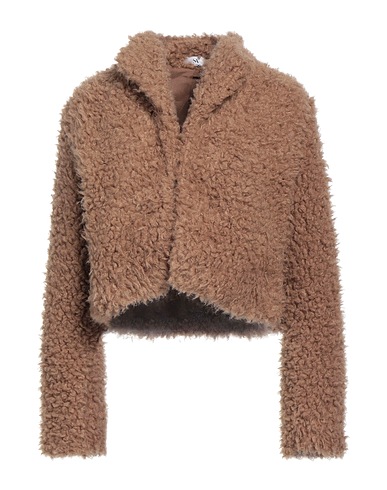 SIMONA A Teddy Coat Khaki 95% Poliestere, 5% Elastan