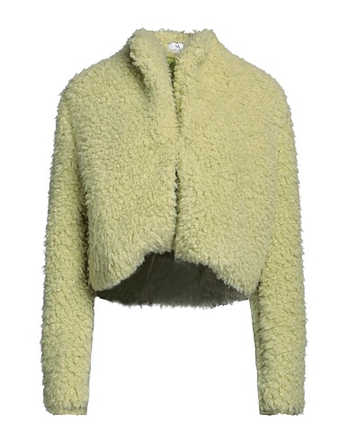 SIMONA A Teddy Coat Verde chiaro 95% Poliestere, 5% Elastan
