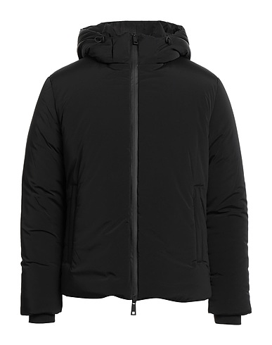 PAOLO PECORA Jacket Black 95% Polyamide, 5% Elastane