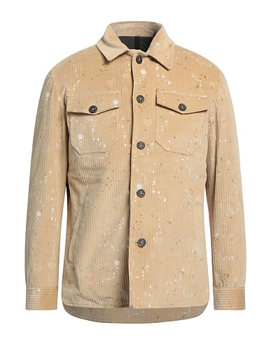 BRIGLIA 1949 Shirts Sand 98% Cotton, 2% Elastane