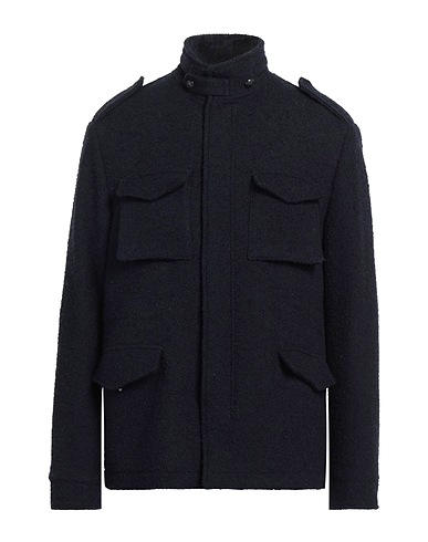 BRIAN DALES Jacket Midnight blue 57% Wool, 18% Polyester, 14% Acrylic, 11% Alpaca wool