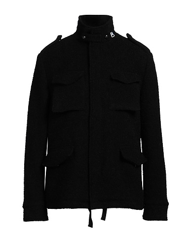 BRIAN DALES Jacket Black 57% Wool, 18% Polyester, 14% Acrylic, 11% Alpaca wool