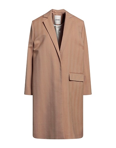 AERON Full-length jacket Camel 55% Linen, 45% Recycled wool