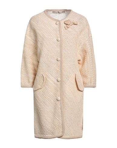 ERMANNO SCERVINO Full-length jacket Beige 69% Cotton, 31% Viscose