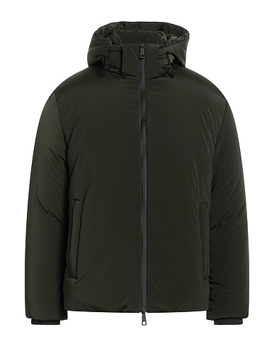 PAOLO PECORA Jacket Military green 95% Polyamide, 5% Elastane