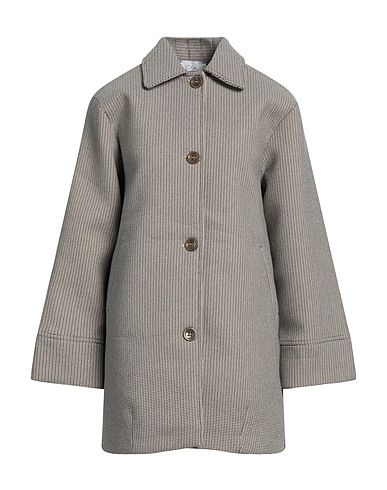 SOALLURE Full-length jacket White 54% Cotton, 39% Polyester, 4% Other Fibres, 3% Elastane