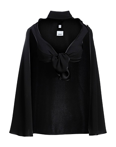 BURBERRY ケープ ブラック シルク 100%