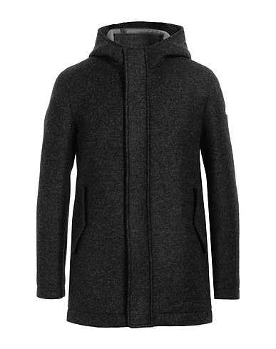 MANUEL RITZ Coat Charcoal 38% Viscose, 30% Acrylic, 16% Polyester, 14% Virgin Wool, 2% Elastane