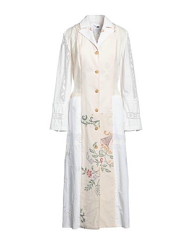 MARINE SERRE Full-length jacket Ivory 100% Cotton