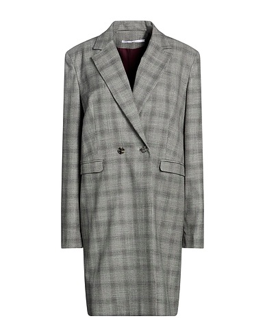 MAISON LAVINIATURRA Double breasted pea coat Grey 65% Polyester, 34% Viscose, 1% Lycra®