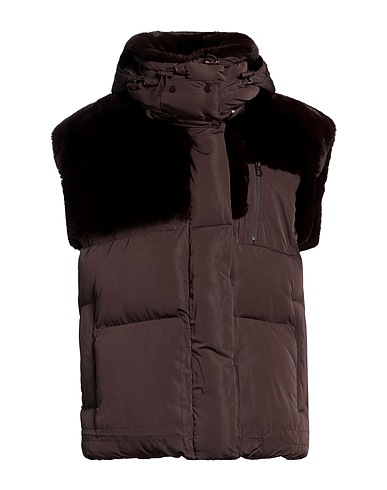 VEGANCODE Gilet Dark brown 80% Recycled polyester, 20% Polyester