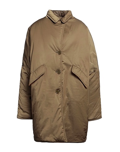 MM6 MAISON MARGIELA Coat Khaki 66% Polyester, 34% Cotton