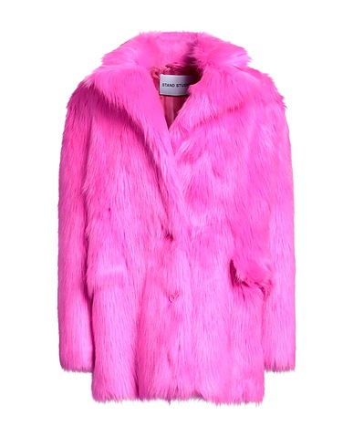 STAND STUDIO Teddy Coat Fuchsia 60% Modacrylic, 40% Acrylic