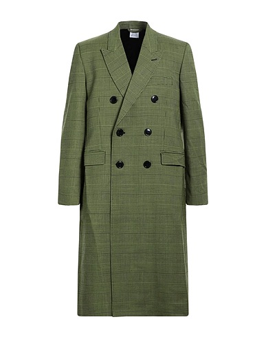 VETEMENTS Coat Green 95% Virgin Wool, 4% Polyamide, 1% Elastane