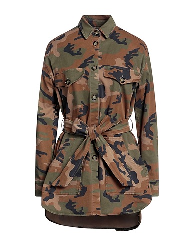 BAZAR DELUXE Full-length jacket Military green 97% Cotton, 3% Elastane