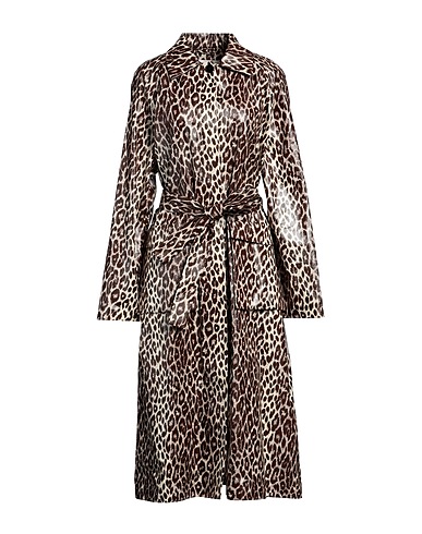 JIL SANDER Full-length jacket Brown 81% Cotton, 19% Silk