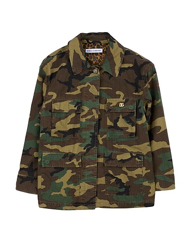 DOLCE&GABBANA Jacket Military green 100% Cotton, Bronze