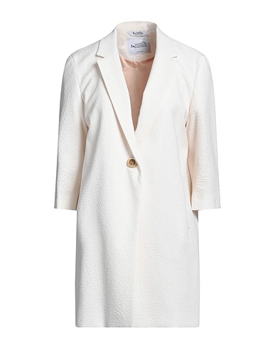 BOTTEGA MARTINESE Full-length jacket Ivory 96% Cotton, 3% Elastane, 1% Nylon