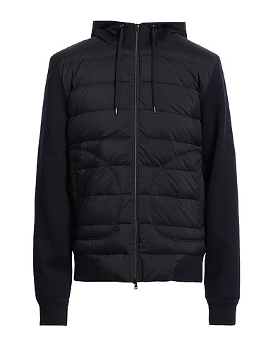 HERNO Shell  jacket Midnight blue 70% Wool, 30% Cotton, Polyamide